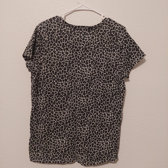 Merona black & gray leopard print shirt XXL - Picture 2 of 5